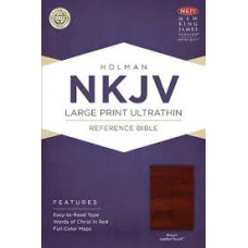 NKJV Large Print Ultrathin Reference Bible - Brown LeatherTouch NKJV Large Print Ultrathin Reference Bible - Brown LeatherTouch